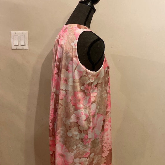 Vintage Peri Ann long floral lingerie 2 piece set size M - Picture 12 of 17